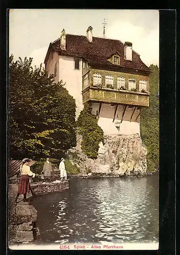 AK Spiez, Angler am alten Pfarrhaus