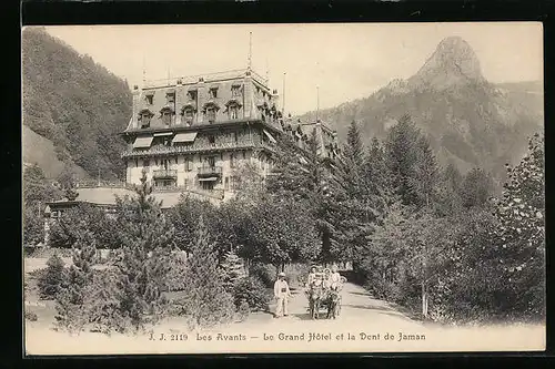 AK Les Avants, Le Grand Hôtel et la Dent de Jaman