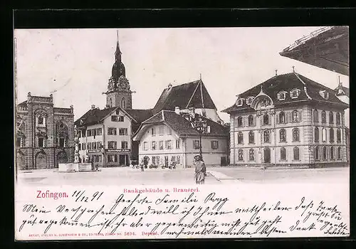 AK Zofingen, Bankgebäude und Brauerei