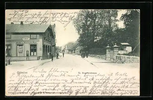 AK Oldesloe, Gr. Brunenstrasse mit Gasthof zum Holsteinschen Hause