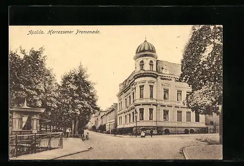 AK Apolda, Herressener Promenade