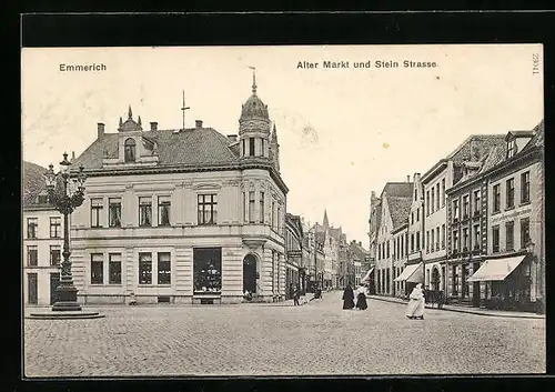 AK Emmerich, Alter Markt und Stein Strasse