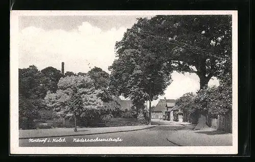 AK Nortorf i. Holst., Blick durch die Niedersachsenstrasse