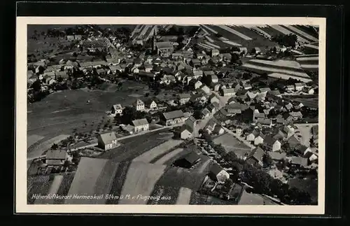 AK Hermeskeil, Fliegeraufnahme vom Ort
