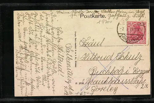 AK Falkenstein i. Vogtl., Ansicht des Bahnhofes mit Vorplatz