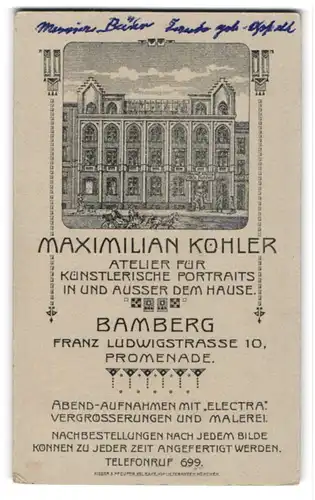 Fotografie Maximilian Kohler, Bamberg, Franz Ludwigstr. 10, Ansicht Bamberg, Frontansicht des Ateliersgebäude