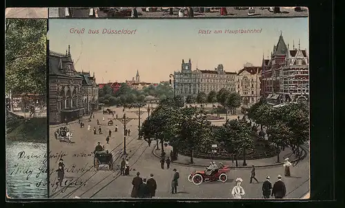 AK Düsseldorf, Platz am Hauptbahnhof