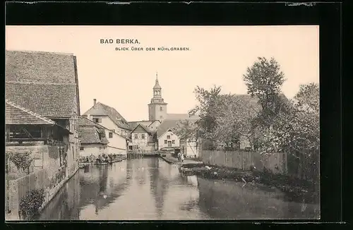 AK Bad Berka, Blick über den Mühlgraben