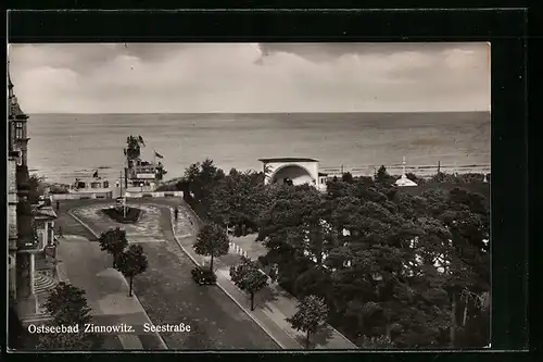 AK Zinnowitz, Blick über die Seestrasse