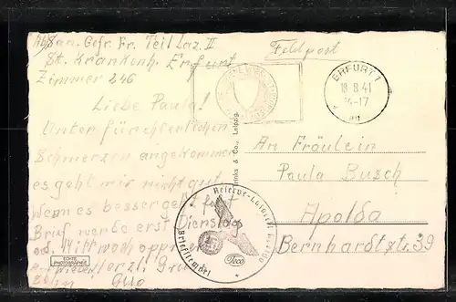 AK Apolda, an der Hermann-Löns-Promenade