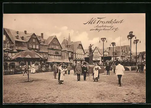 AK Frankfurt a. M., 17. Deutsches Bundes- und Goldenes Jubiläums-Schiessen 1912, Alt-Frankfurt