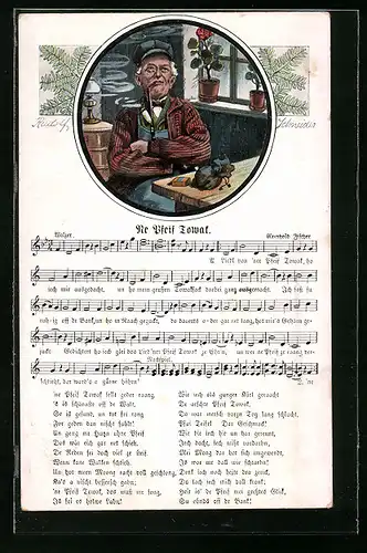Künstler-AK Rudolf Schneider: Lied Ne Pfeif Towak