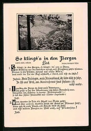 AK Lied So klingt`s in den Bergen