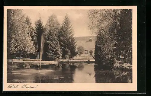 AK Bad Liebenzell, Städtischer Kurpark mit Erholungsheim der Allg. Ortskrankenkassen