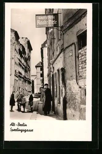 AK Berlin, Gasthaus Raabe-Diele, Sperlingsgasse