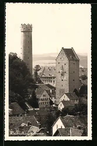 AK Ravensburg, Teilansicht mit Obertor