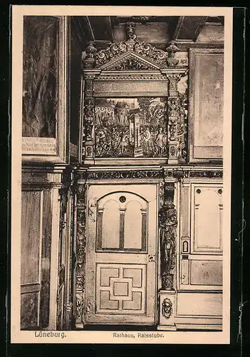 AK Lüneburg, Rathaus, Türe der Ratsstube