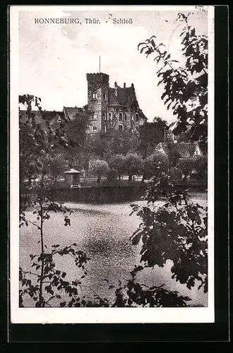 AK Ronneburg /Thür., Blick zum Schloss