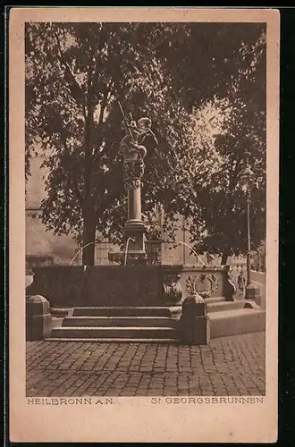 AK Heilbronn a. N., Am St. Georgsbrunnen