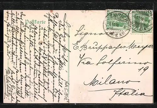 Künstler-AK Bad Ems, Ortsansicht aus der Vogelschau, Emser-Kränchen