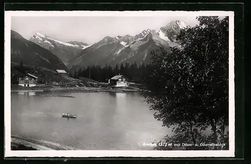 AK Gurtnellen, Arnisee, Bootspartie mit Düssi- und Oberalpstock