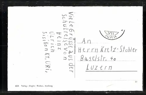 AK Gurtnellen, Arnisee, Bootspartie mit Düssi- und Oberalpstock