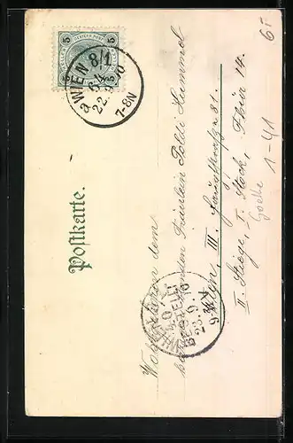 Lithographie Portrait des Dichters Goethe von der Seite