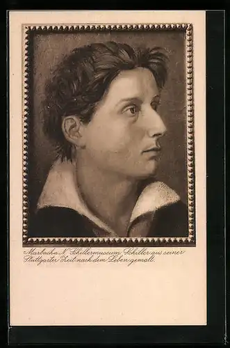 Künstler-AK Schiller in seiner Stuttgarter Zeit