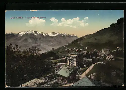 AK Les Avants, Panorama et les Alpes de Savoie
