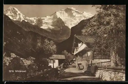 AK Wilderswil, Ortspartie mit Strasse