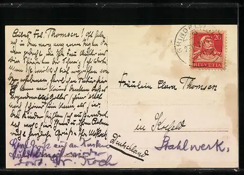 AK Wilderswil, Ortspartie mit Strasse