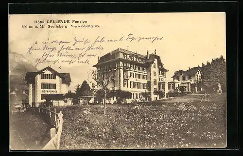 AK Seelisberg /Vierwaldstättersee, Hotel Pension Bellevue