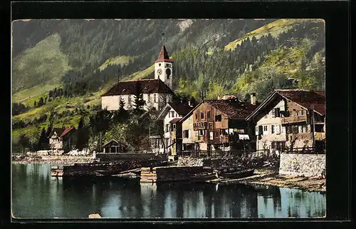 AK Brienz, Blick über den See auf den Ort