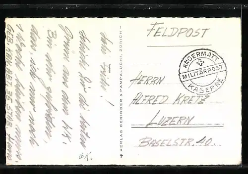 AK Andermatt, Blick auf die Kaserne