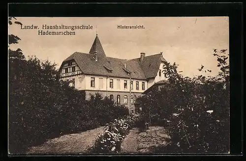 AK Hademarschen, Landwirtschaftliche Haushaltungsschule, Hinteransicht