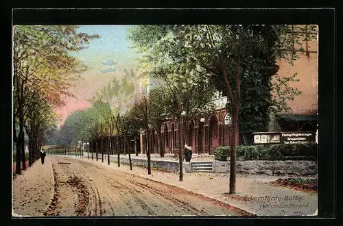 AK Eckernförde-Borby, Strassenpartie am Marien-Louisenbad