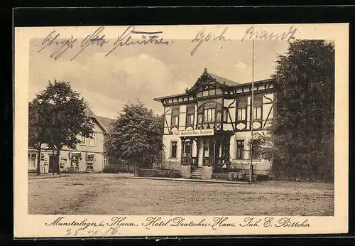 AK Munster, Hotel Deutsches Haus, Inh.: E. Böttcher
