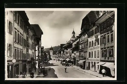 AK Waldshut a. Rhein, Kaiserstrasse mit Restauration zum wilden Mann