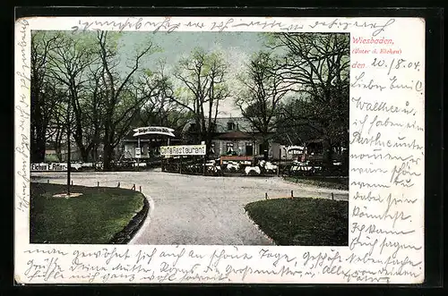 AK Wiesbaden, Café-Restaurant Bürger-Schützen-Halle, Unter den Eichen