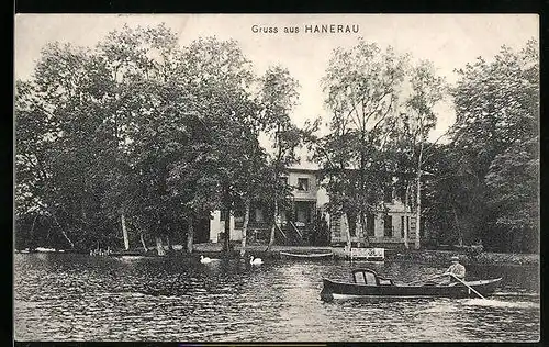 AK Hanerau, Gasthaus mit Bootsanleger