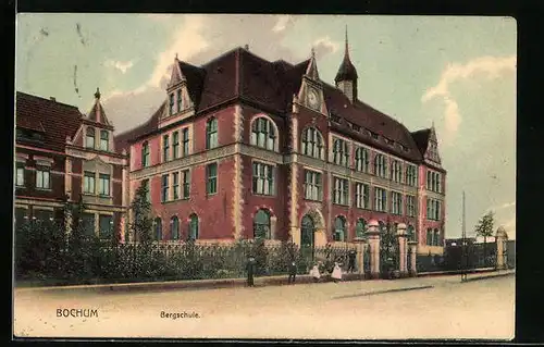 AK Bochum, Strasse an der Bergschule