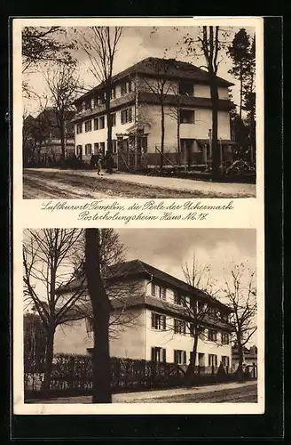 AK Templin /Uckermark, Posterholungsheim Haus Nr. 18