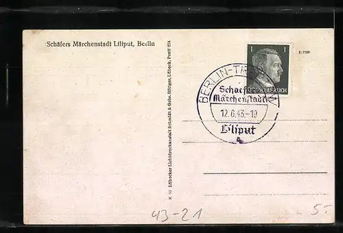 AK Berlin, Schaefer`s Märchenstadt Liliput, Liliputaner Ensemble