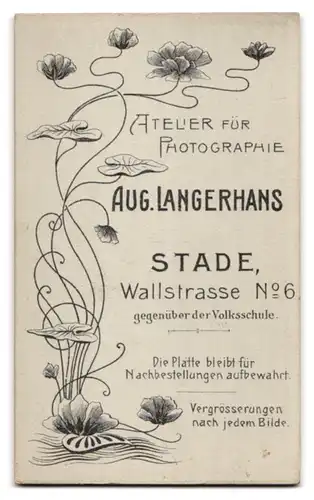 Fotografie Aug. Langenhans, Stade, Wallstr. 6, zwei Schützenkönige mit Schützenkette und Orden
