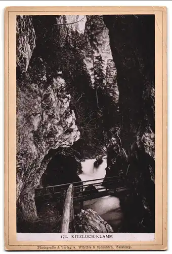 Fotografie Würthle & Spinnhirn, Salzburg, Ansicht Taxenbach, Blick in den Kitzloch Klamm