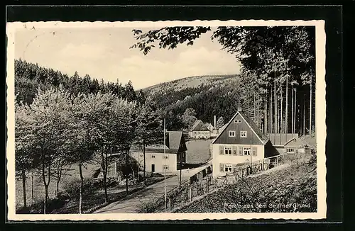 AK Seiffen /Erzgeb., Partie aus dem Seiffner Grund