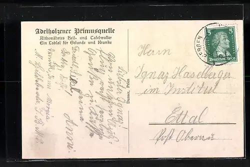 AK Wildbad Adelholzen, Grosses Gebäude