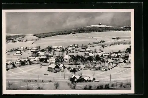 AK Seiffen i. Erzgeb., Ortsansicht im Winter