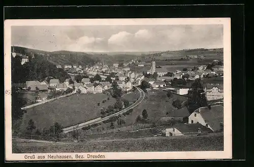 AK Neuhausen /Bez. Dresden, Blick auf den Ort