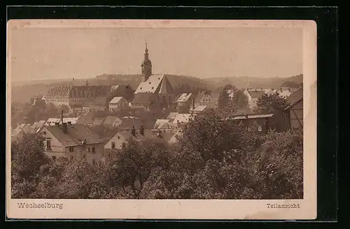 AK Wechselburg, Teilansicht mit Kirche